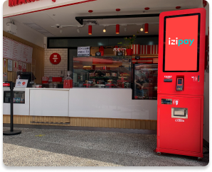 Cajero en un kiosko